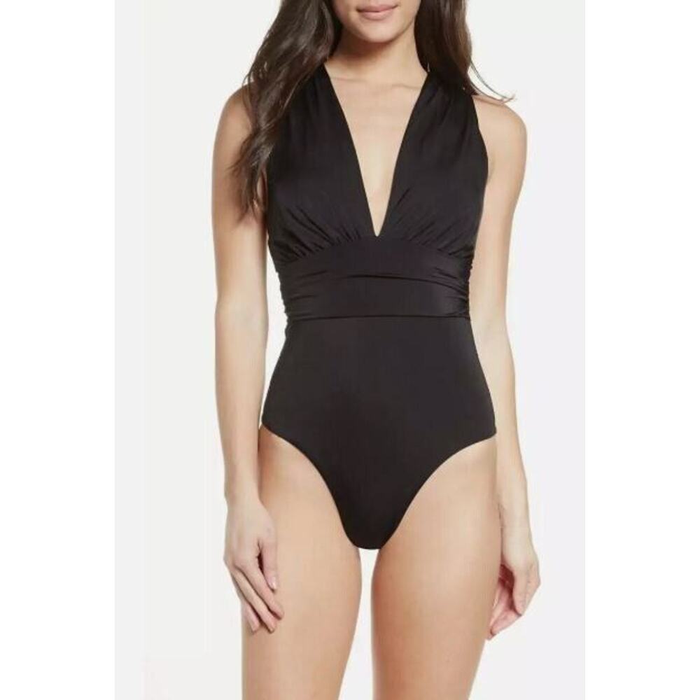 Chelsea28 Women's Convertible 4-Way One-Piece Swimsuit in Black‎ Small MSRP $89
